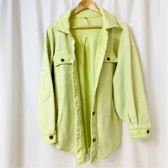 Free People Ruby Jacket Luminary Green Yellow Small - Picture 1 of 11